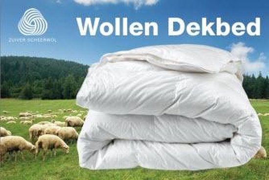 Texel wol enkel kinder Princessdekbed - Wit -Ledikant (100x135 cm)